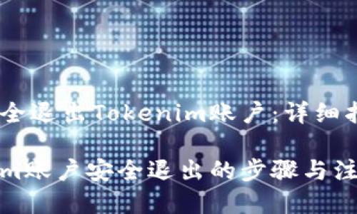 如何安全退出Tokenim账户：详细指南

Tokenim账户安全退出的步骤与注意事项