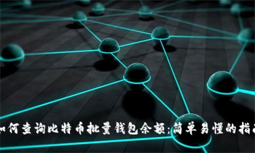 如何查询比特币批量钱包余额：简单易懂的指南